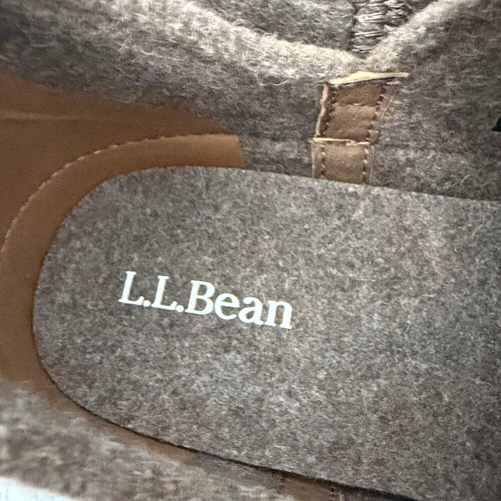 LL Bean Downeast Wool Slip On Shoes Women’s Size 8 M Brown Toasted Coconut - Picture 6 of 11